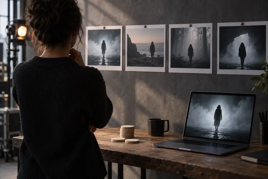 Focused video generation concept with one subject and clear camera movement