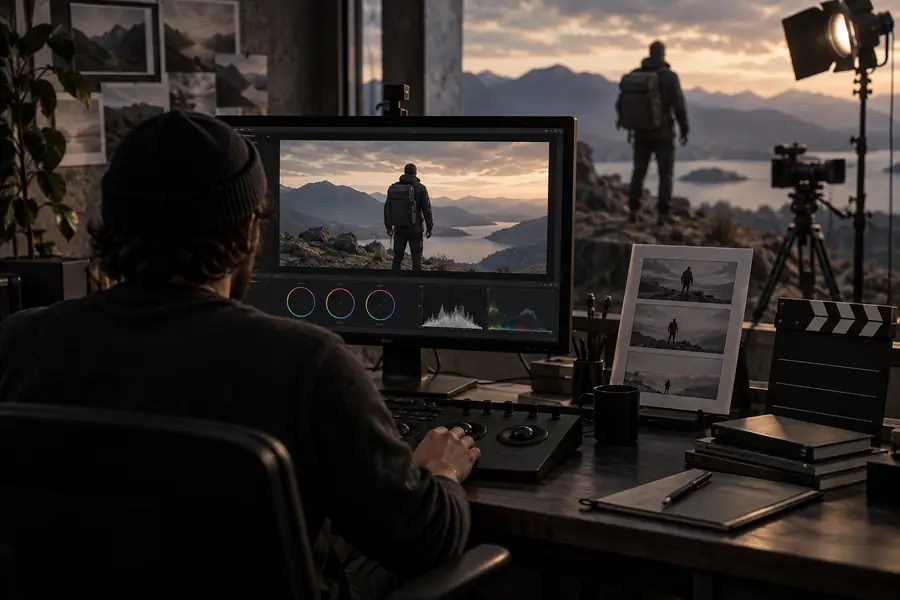 Geração de modelo anterior mostrando um sujeito cinematográfico e uma configuração de movimento