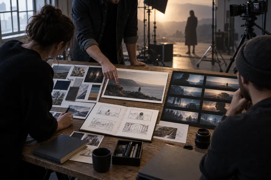 Animierte filmische Szene auf Grundlage eines visuellen Konzepts